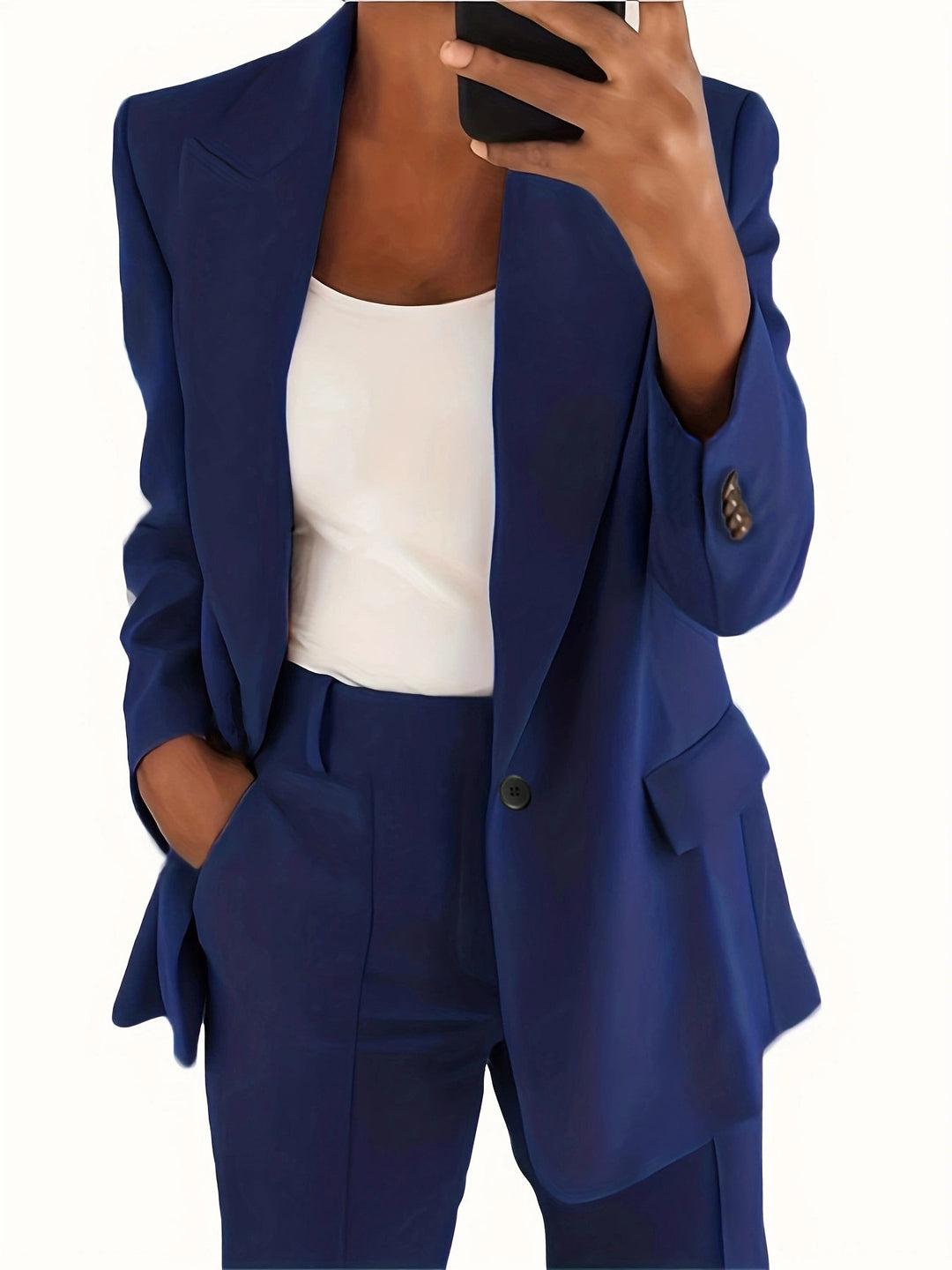 Damen nan taillierter Blazer-Hosen Businessanzug aus Stretchstoff Echo Archiv