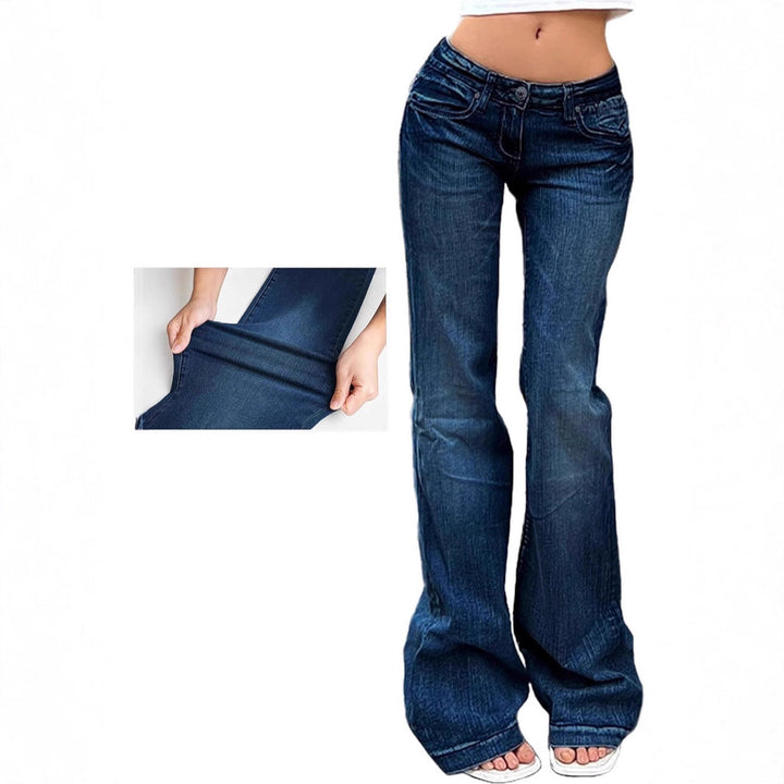 Damen Flared JEchoarchivns mit hohem Bund und Stretch