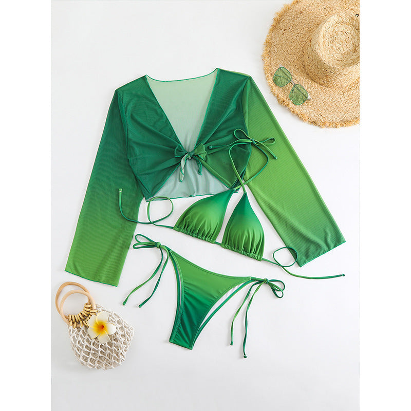 Damen Bikini-Set mit transparentem Oberteil und verstellbaren Trägern Echo Archiv