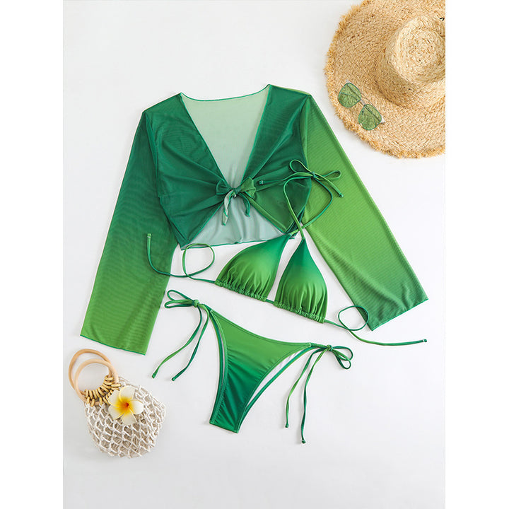 Damen Bikini-Set mit transparentem Oberteil und verstellbaren Trägern Echo Archiv