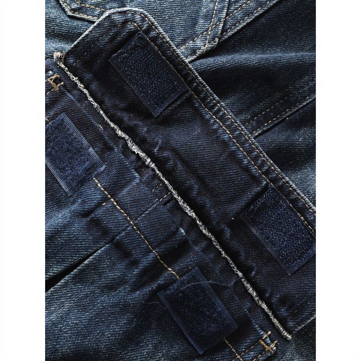 Herren Cargo-Jeans mit aufgesetzten Beintaschen und Used-Waschung Echoarchiv