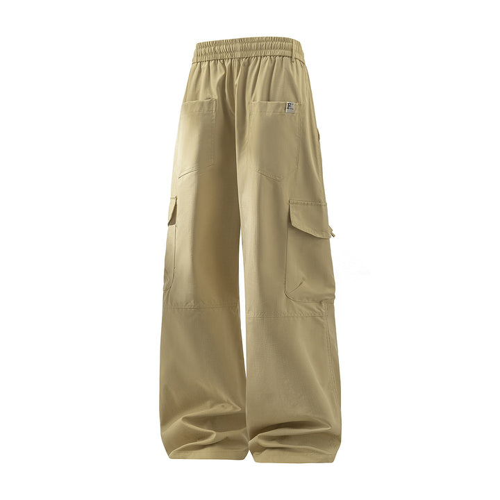 Herren Weite Cargo-Hose mit Tunnelzugbund, Utility‑Klappentaschen & entspannter Baggy‑Silhouette Echoarchiv