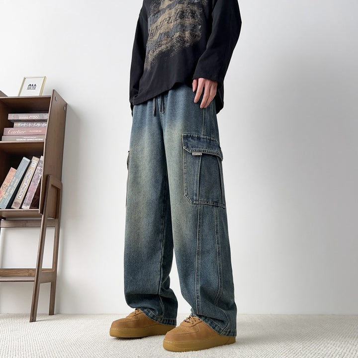Herren Cargo-Jeans mit weitem Schnitt und Taschen Echo Archiv