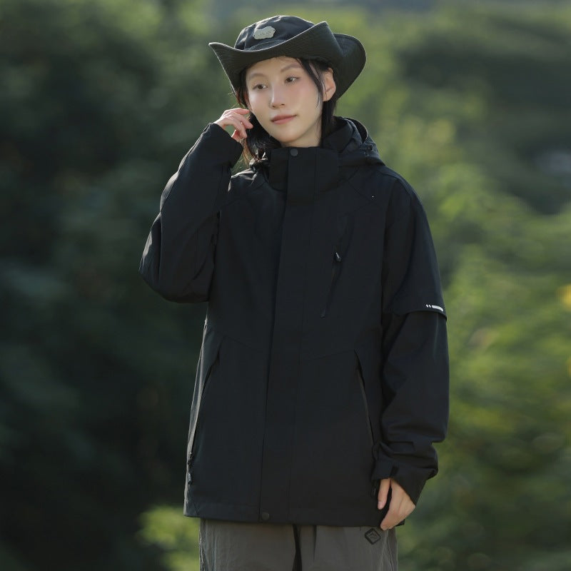 Herren Zweifarbige Wind- und Wasserabweisende Softshelljacke mit Kapuze Echoarchiv