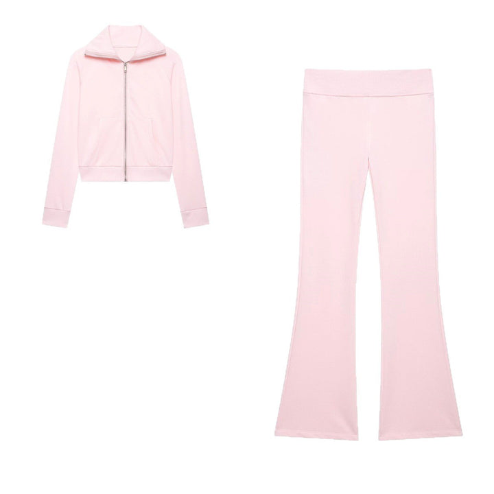 Damen Hochtaillierte Stretch-Flared-Hose mit weitem Schlag und elastischem Bund Echo Archiv