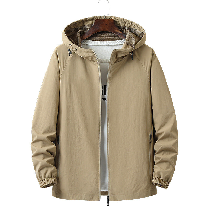 Herren Leichte Outdoor-Jacke mit verstellbarer Kapuze Echo Archiv