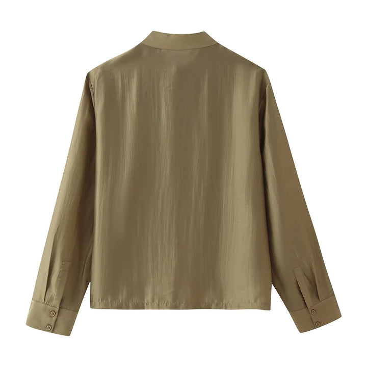 Herren leichte Mandarinjacke mit Stehkragen, Knotenverschlüssen und aufgesetzten Taschen – Taviero