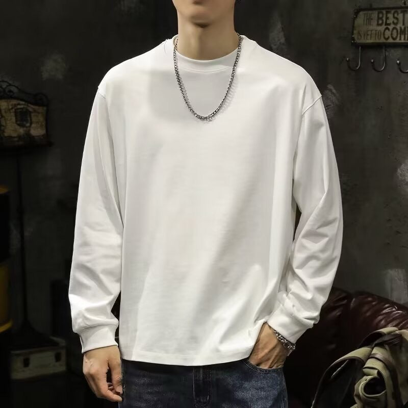 Herren lässiger Langarmshirt aus hochwertiger Baumwolle mit bequemer Passform Echoarchiv