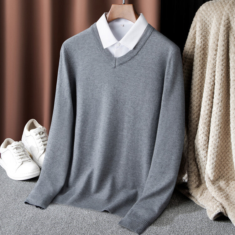 Herren V-Ausschnitt Pullover Echoarchiv