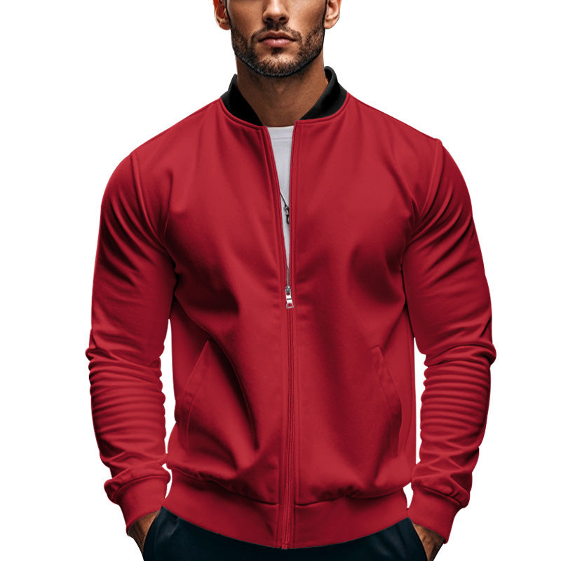 Herren stilvolle Sportjacke mit hochschließendem Kragen und praktischen Taschen Echoarchiv
