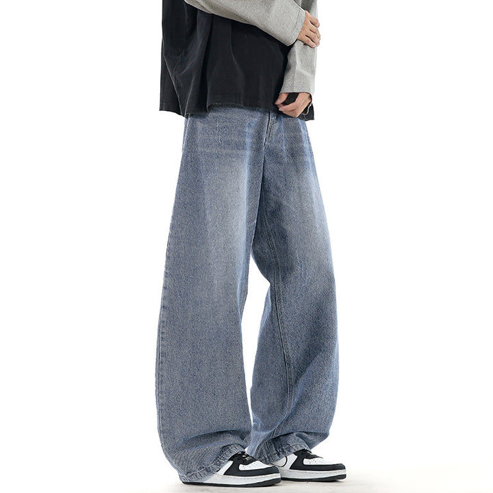 Herren Relaxed Wide‑Leg Denimhose mit extra weitem Bein und Vintage-Fade Echo Archiv
