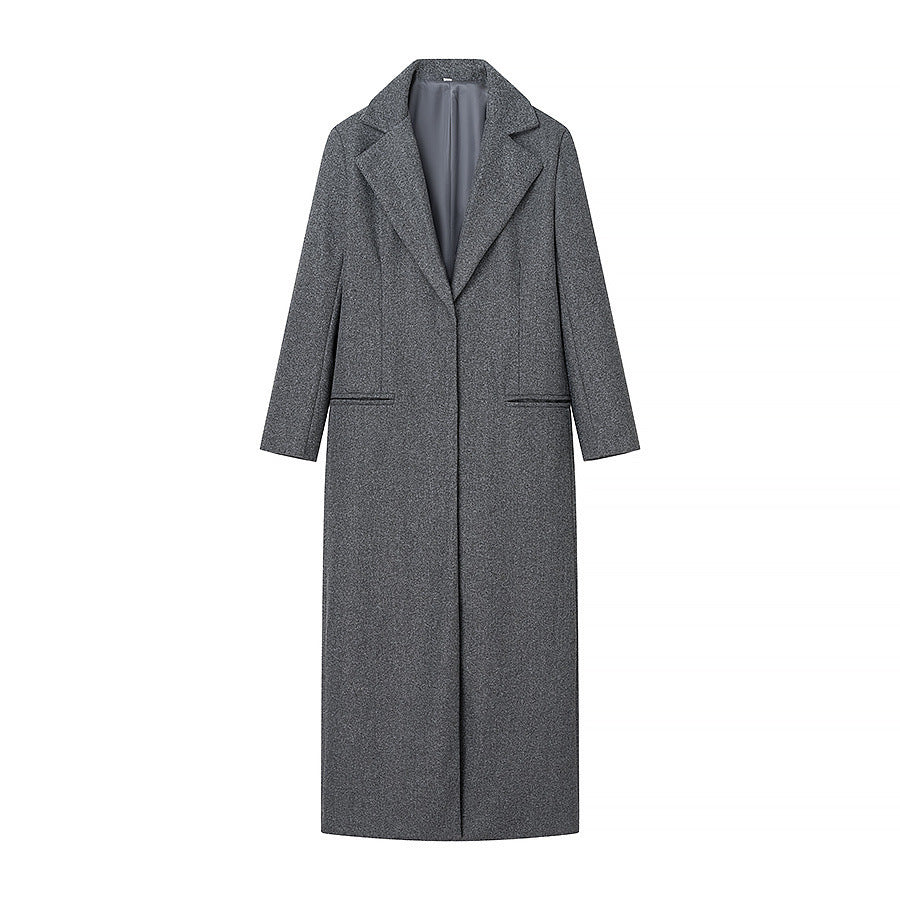 Damen Taillierter Longline-Cape-Mantel aus Wollmix mit überfallendem Cape-Detail Echo Archiv