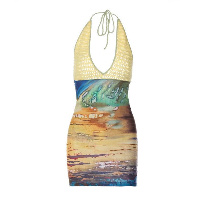 Damen Sommerkleid mit kunstvollem Farbverlauf und raffinierten Häkel-Details Echo Archiv