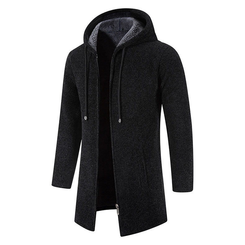 Herren modische Premium-Fleecejacke mit Kapuze und seitlichen Taschen Echoarchiv