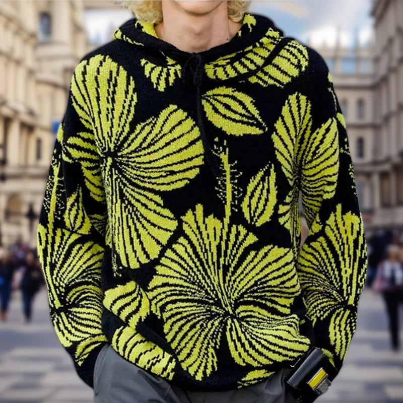 Unisex Kapuzenpullover mit einzigartigem floralem Design Echoarchiv