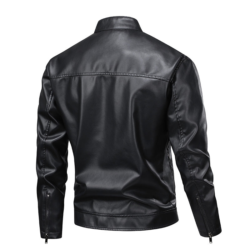 Herren trendige Kunstlederjacke im modernen Design Echoarchiv
