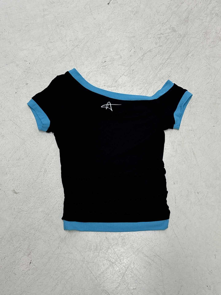 Damen figurbetontes Kurzarmshirt Echo Archiv