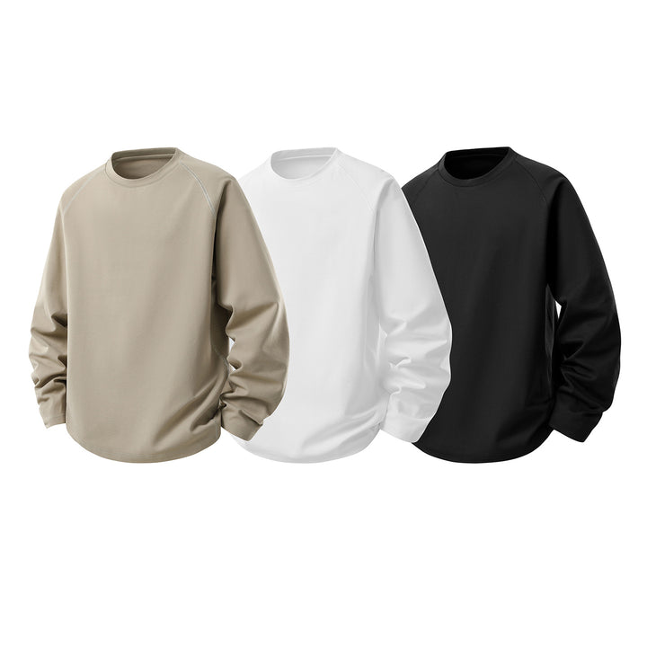 Herren Oversize-Langarm-Sweatshirt mit Raglanärmeln und abgerundetem Saum Echo Archiv