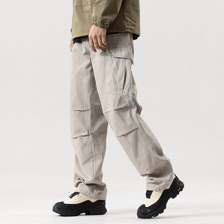 Herren Weite Cargo-Hose mit verstärkten Kniepaneelen und Multifach‑Taschen Echo Archiv
