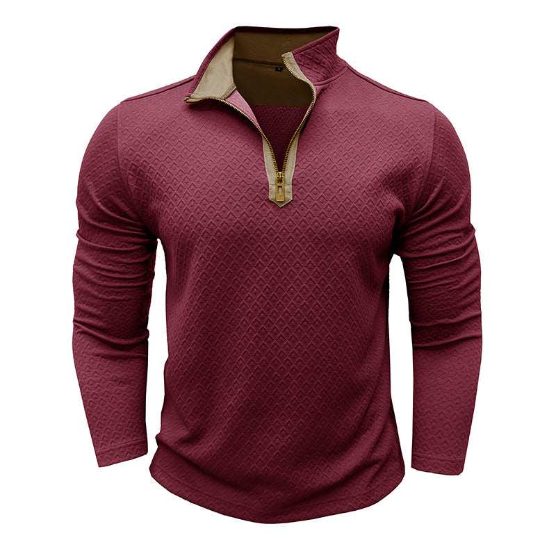 Herren modischer Pullover mit halbem Reißverschluss Echoarchiv