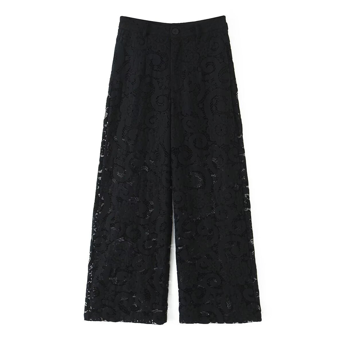 Damen Weite Spitzenhose mit hoher Taille und gefütterter Innenlage Echo Archiv
