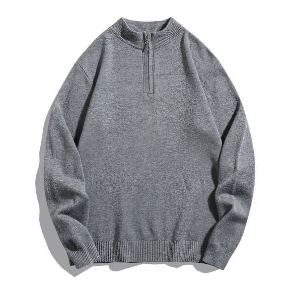 Herren Pullover mit modernem Stehkragen und Reißverschluss Echoarchiv