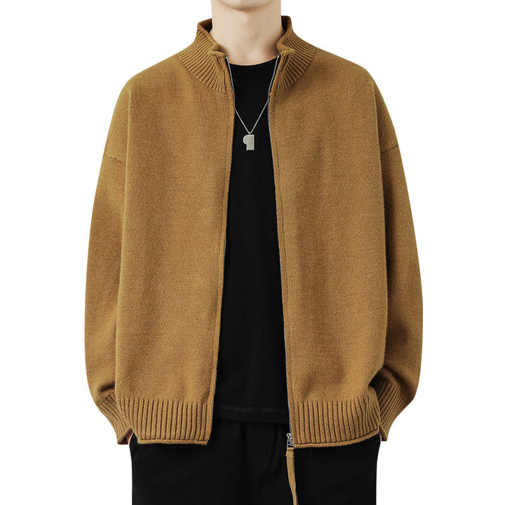 Damen Freizeit Strickjacke mit hohem Kragen und Reißverschluss Echoarchiv