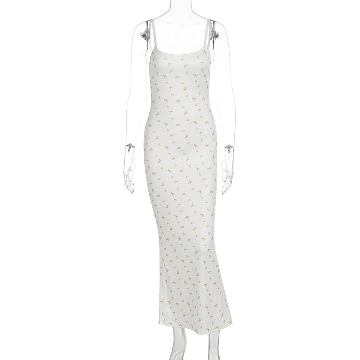 Damen Maxikleid mit floralem Muster und feinen Spaghettiträgern Echo Archiv