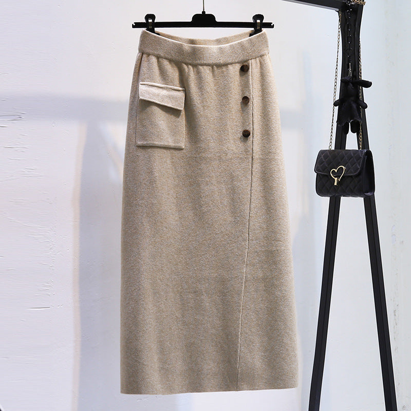Damen Eleganter Strickrock mit praktischer Seitentasche Echo Archiv