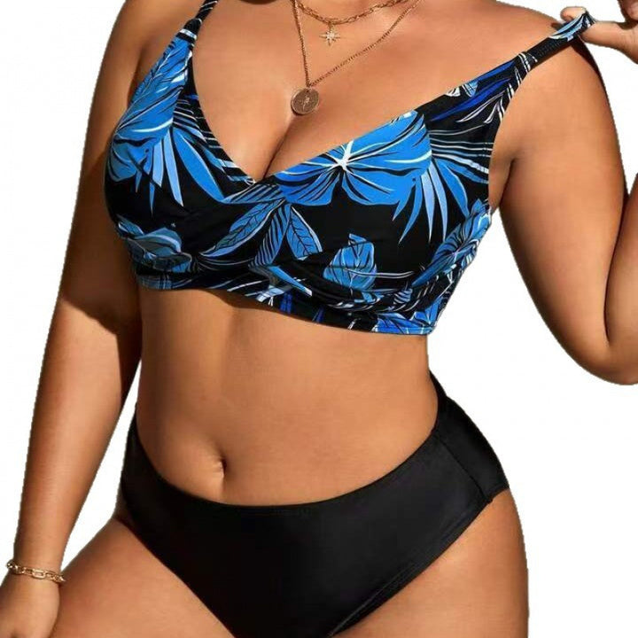 Damen Bikini-Top mit tiefem V-Ausschnitt und floralem Design Echo Archiv
