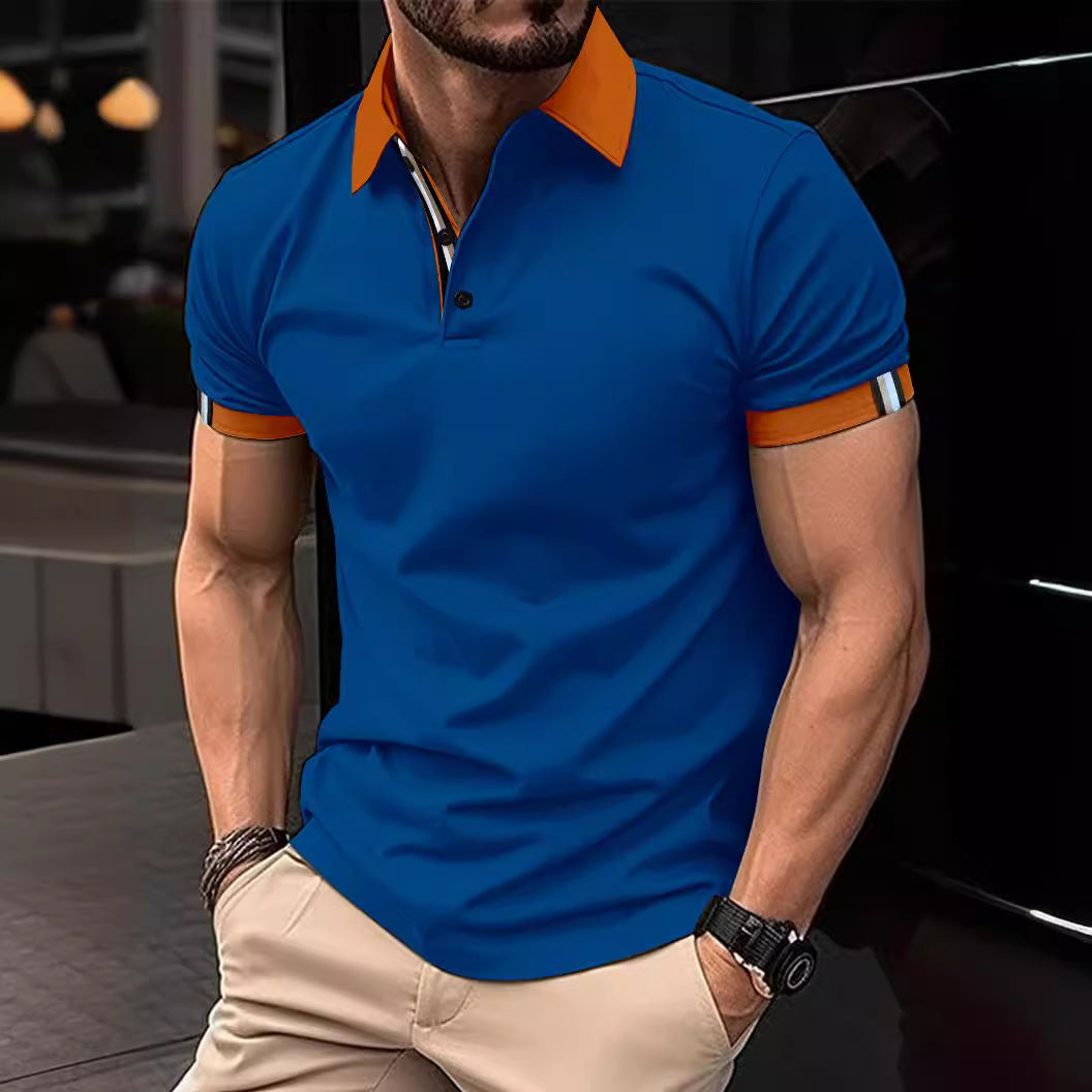 Herren Poloshirt mit modernem Kragen und farbigen Akzenten Echoarchiv