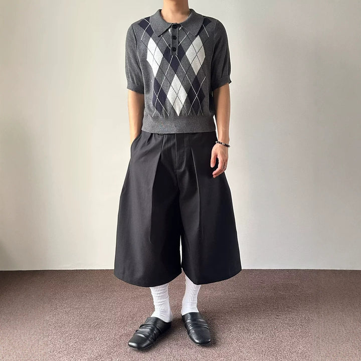 Herren modische Strick-Polo mit Grafiken Echoarchiv