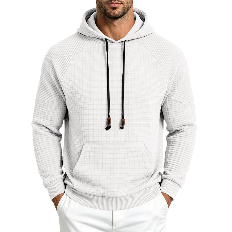 Herren Kapuzenpullover mit Waffelstruktur, Raglanärmeln und Kängurutasche Echoarchiv