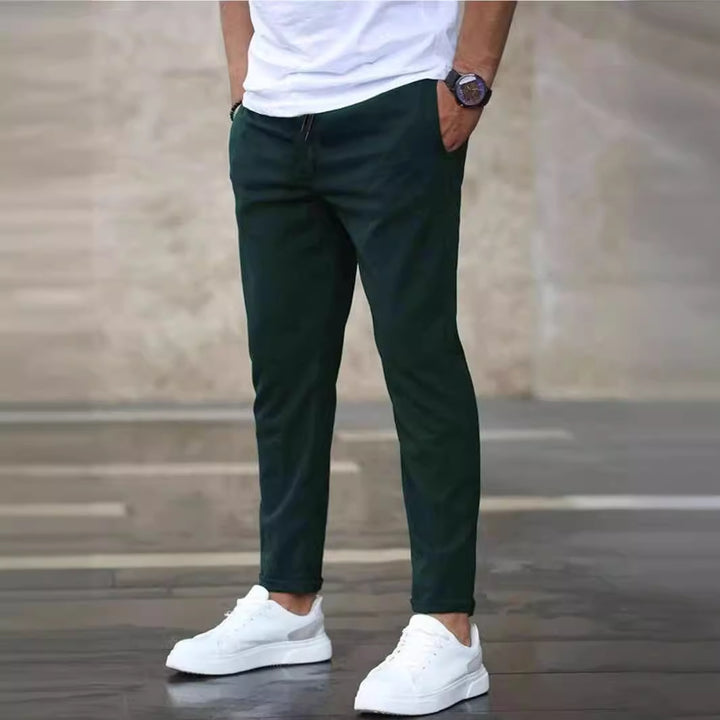 Herren lässige Chino-Hose mit elastischem Bund Echoarchiv