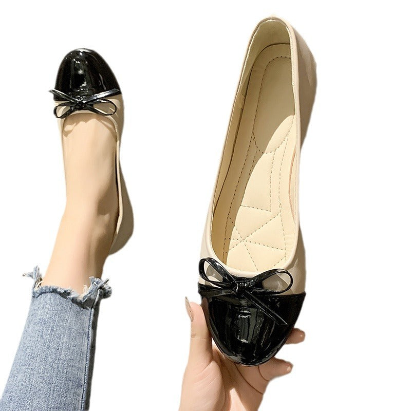 Damen verführerische Ballerina-Pumps mit Lackkappenvorderteil und gepolsterter Komfortsohle – Lioré