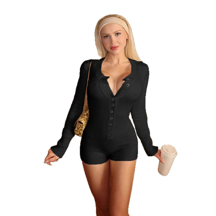 Damen nan figurbetontes Feinstrick-Minikleid mit durchgehender Knopfleiste, U-Boot-Ausschnitt und verlängerten Rippbündchen Echo Archiv
