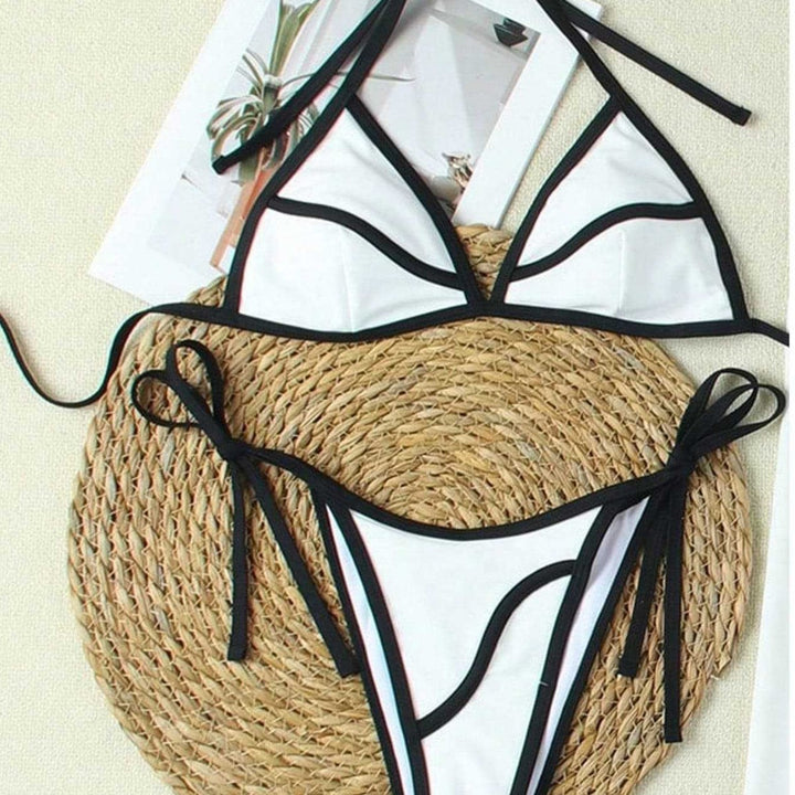 Damen Triangel-Bikini mit modischen Kontrasten Echo Archiv