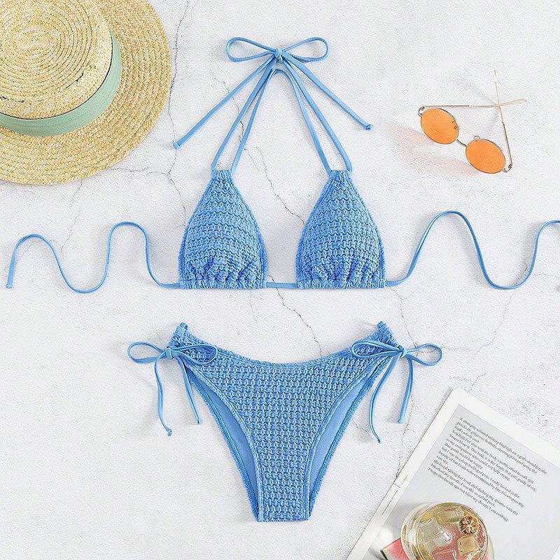 Damen Crochet-Bikini-Set mit verspielten Schleifendetails Echo Archiv