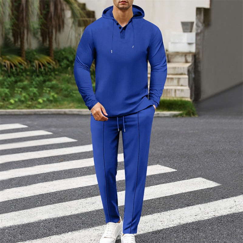 Herren modisches Hoodie-Set mit sportlichem Schnitt und praktischen Funktionen Echoarchiv