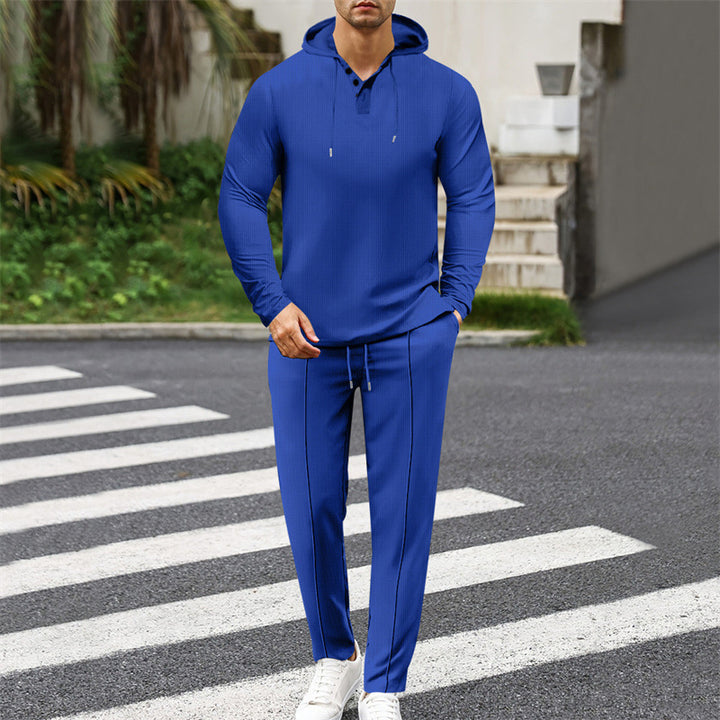 Herren modisches Hoodie-Set mit sportlichem Schnitt und praktischen Funktionen Echoarchiv