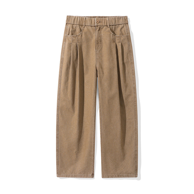 Damen Weite High‑Waist Stoffhose mit Bundfalten und elastischem Saum Echo Archiv