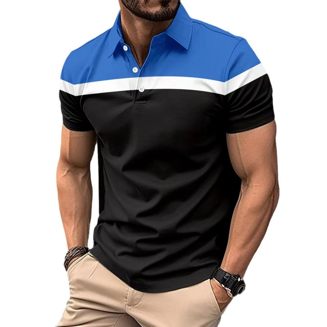 Herren Polohemd mit Farbblock und modernem Design Echoarchiv
