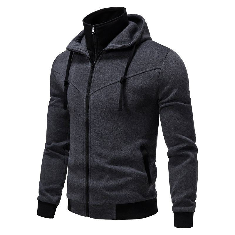 Herren sportliche Kapuzenjacke mit modernem Schnitt und praktischen Reißverschlusstaschen Echoarchiv