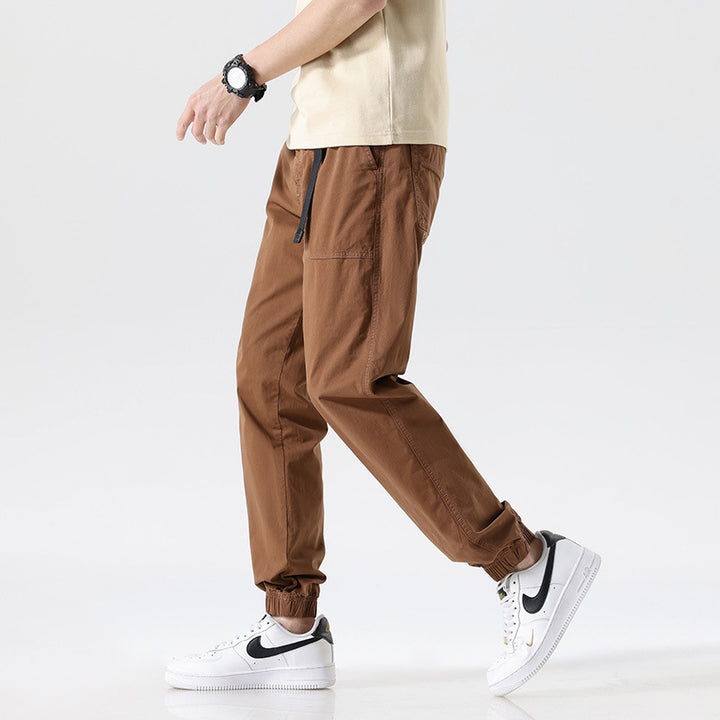 Herren Cargojoggerhose aus Baumwoll-Twill mit Tunnelzugbund und geripptem Knöchelabschluss Echo Archiv