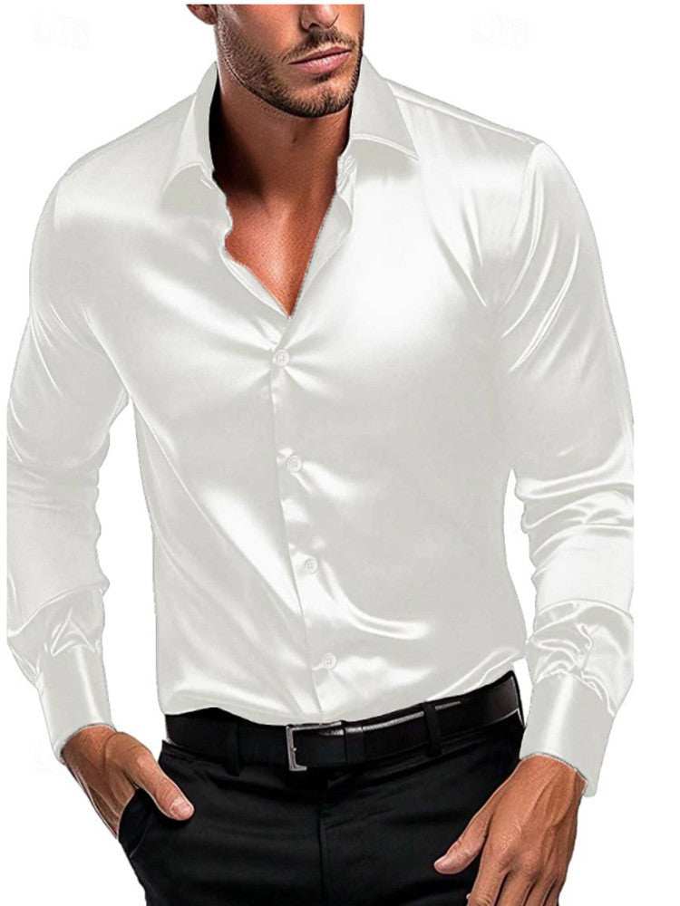 Herren elegantes Hemd aus seidig-glattem Material Echoarchiv