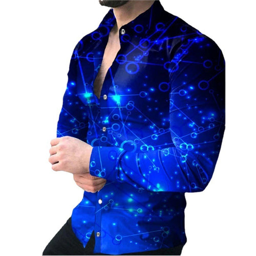 Herren Langarmhemd mit modernem Technologie-Design Echoarchiv