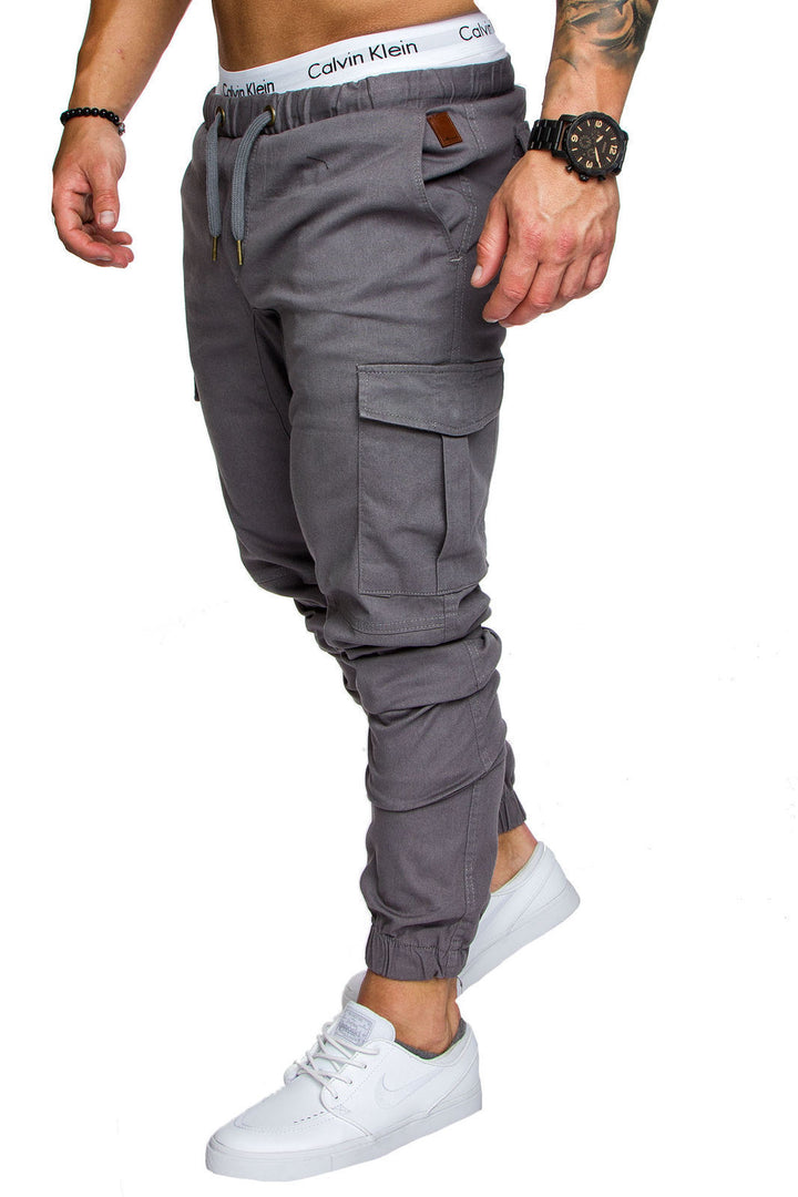 Herren nan taillierter Cargo-Jogger mit elastischem Bund, Kordelzug und aufgesetzten Taschen Echo Archiv