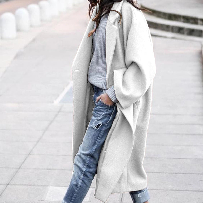 Damen Oversized Mantel mit elegantem Schnitt und tiefen Taschen Echoarchiv
