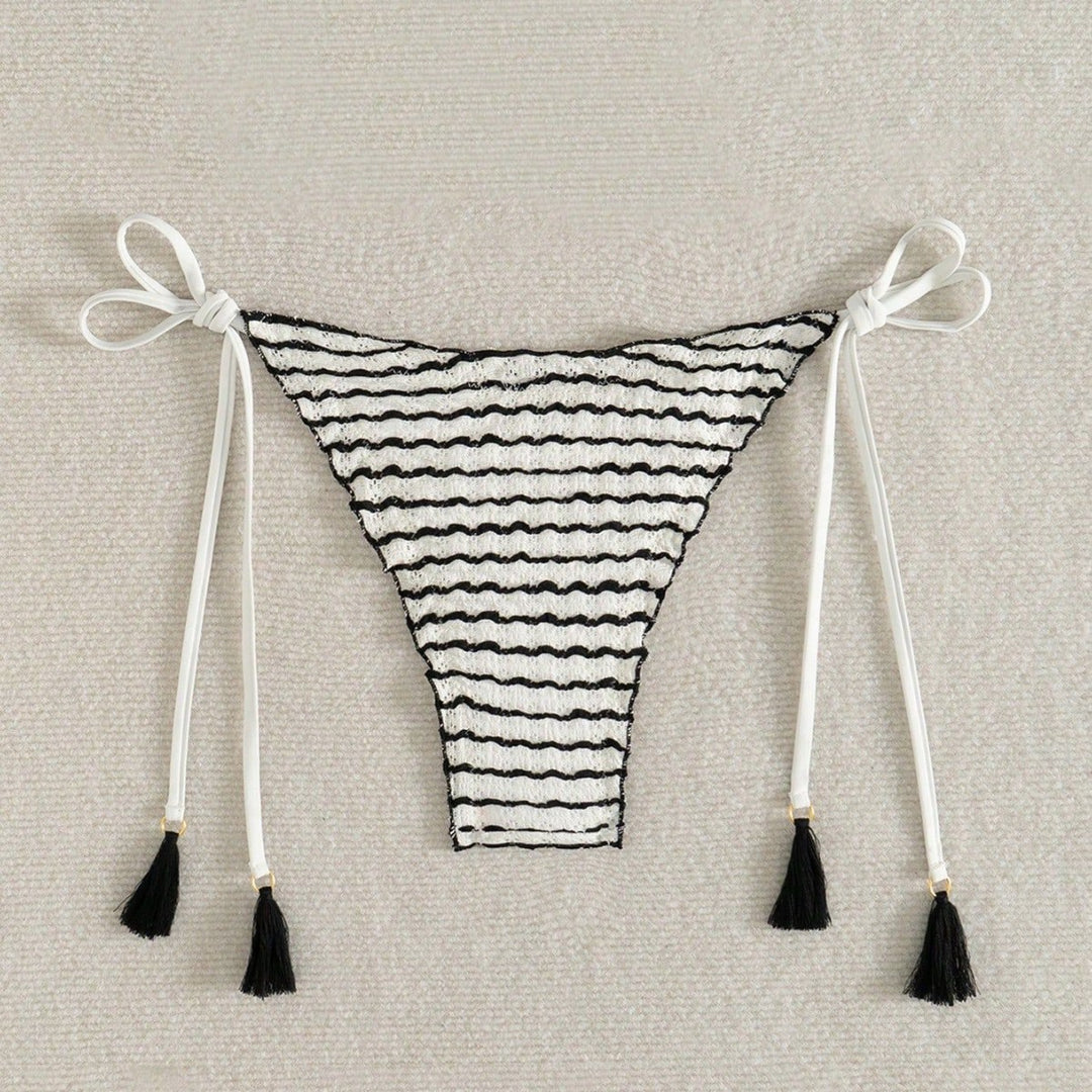 Damen Triangel-Bikini mit verspieltem Streifenmuster Echo Archiv