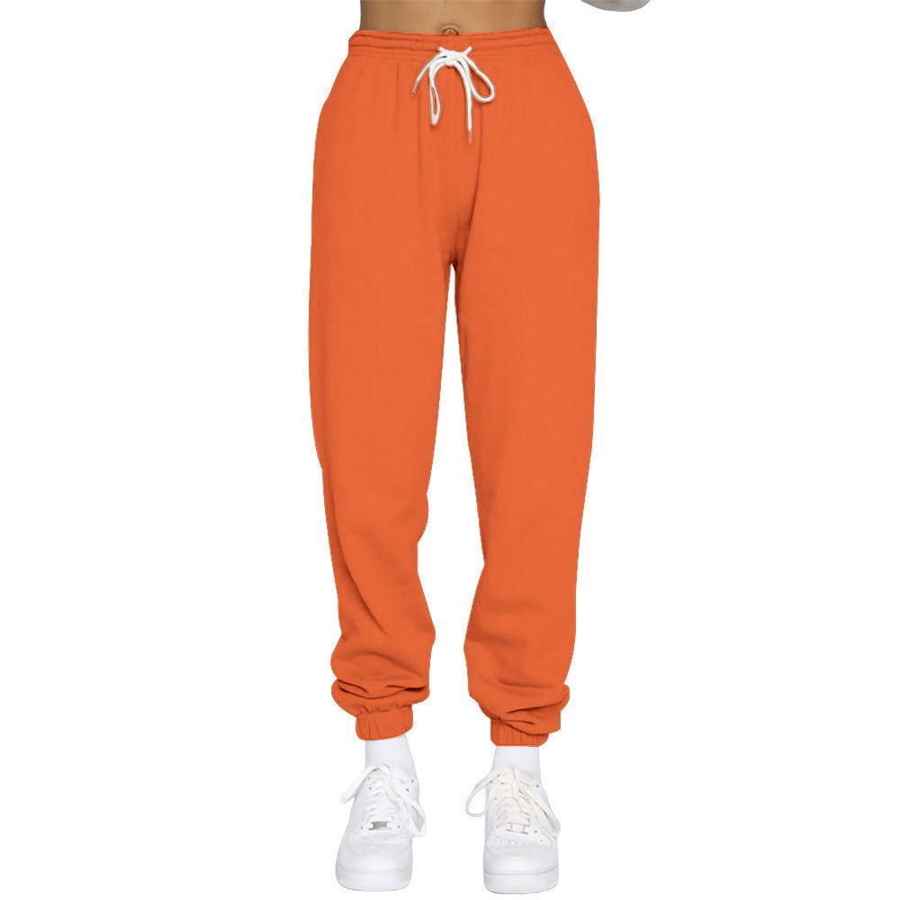 Damen nan High‑Waist Relax-Jogginghose mit elastischem Komfortbund, Kordelzug und gerippten Knöchelbündchen Echo Archiv